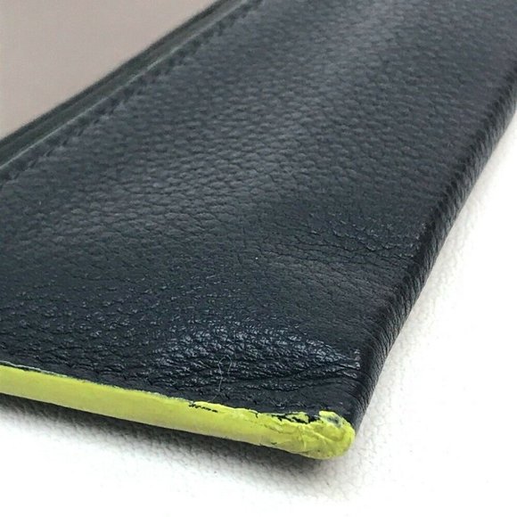 Authentic LOUIS VUITTON List with Strap Clutch bag Leather Gray Based/Navy - Picture 4 of 12